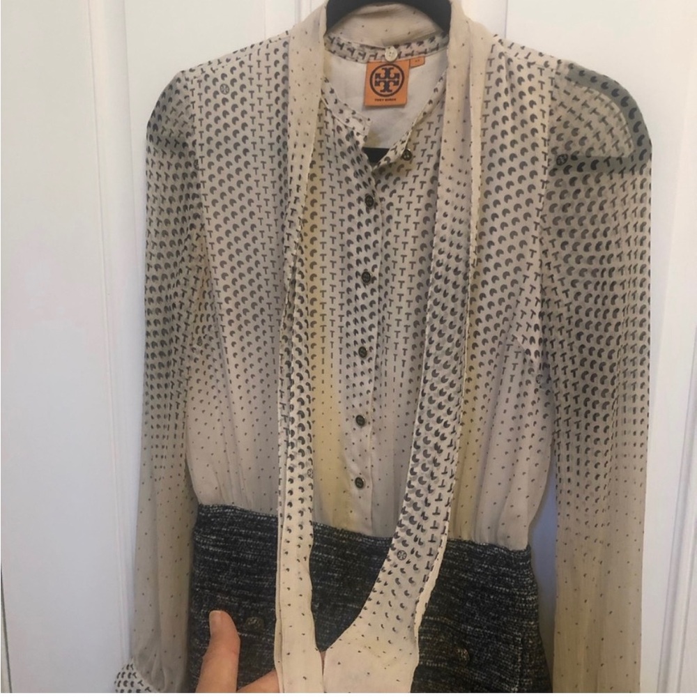 Tory Burch Polka Dot logo dress sz xs - Picture 7 of 11